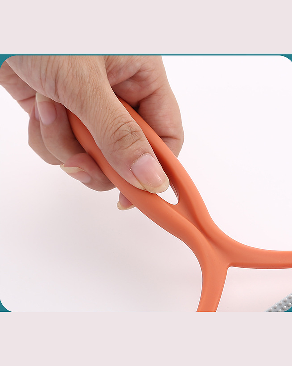 Fabric shaver held in one hand