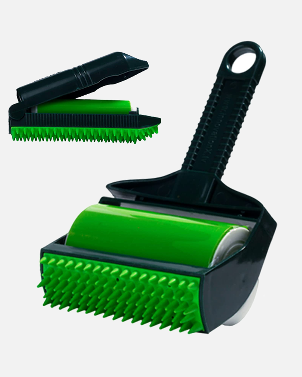 Adhesive roller with its brush base