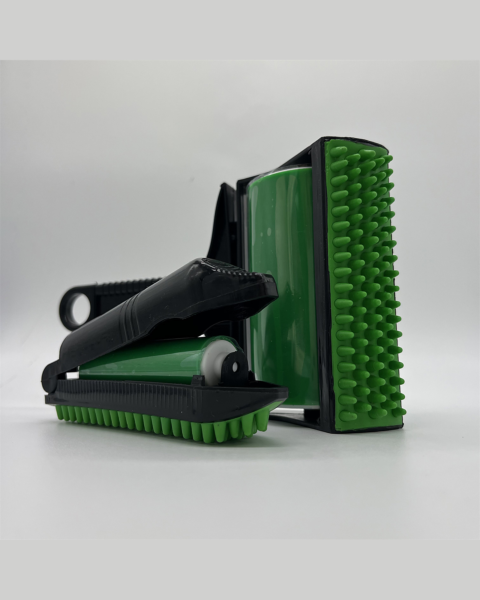 Roller and brush head together